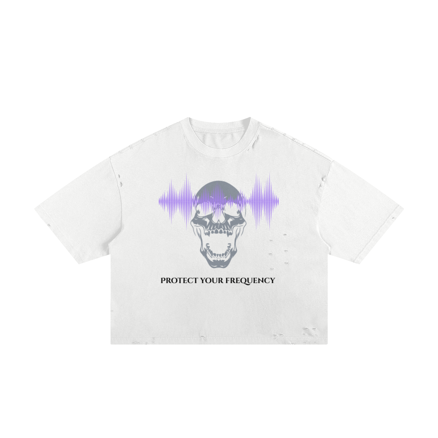 “Protect Your Frequency” Frayed Box Tee