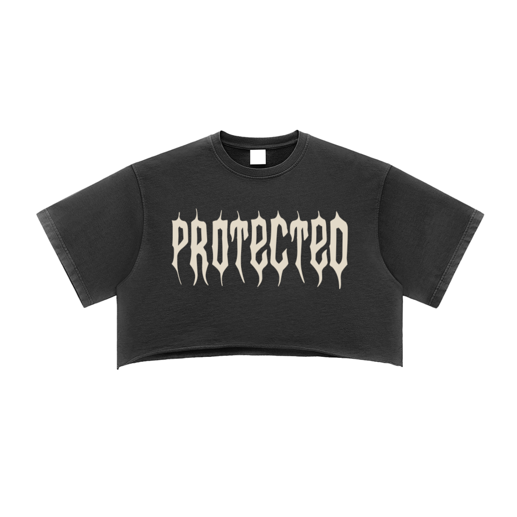 “DISCIPLINE” Raw Edge Cropped Tee