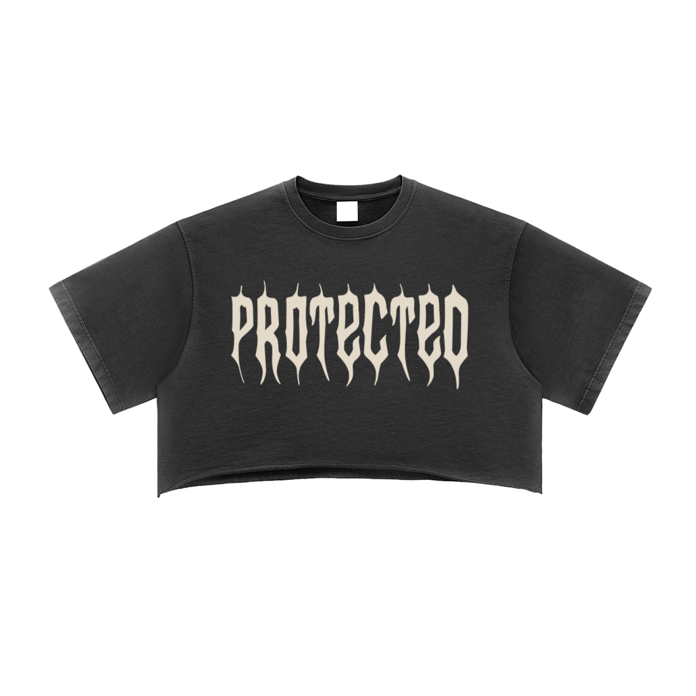 “DISCIPLINE” Raw Edge Cropped Tee