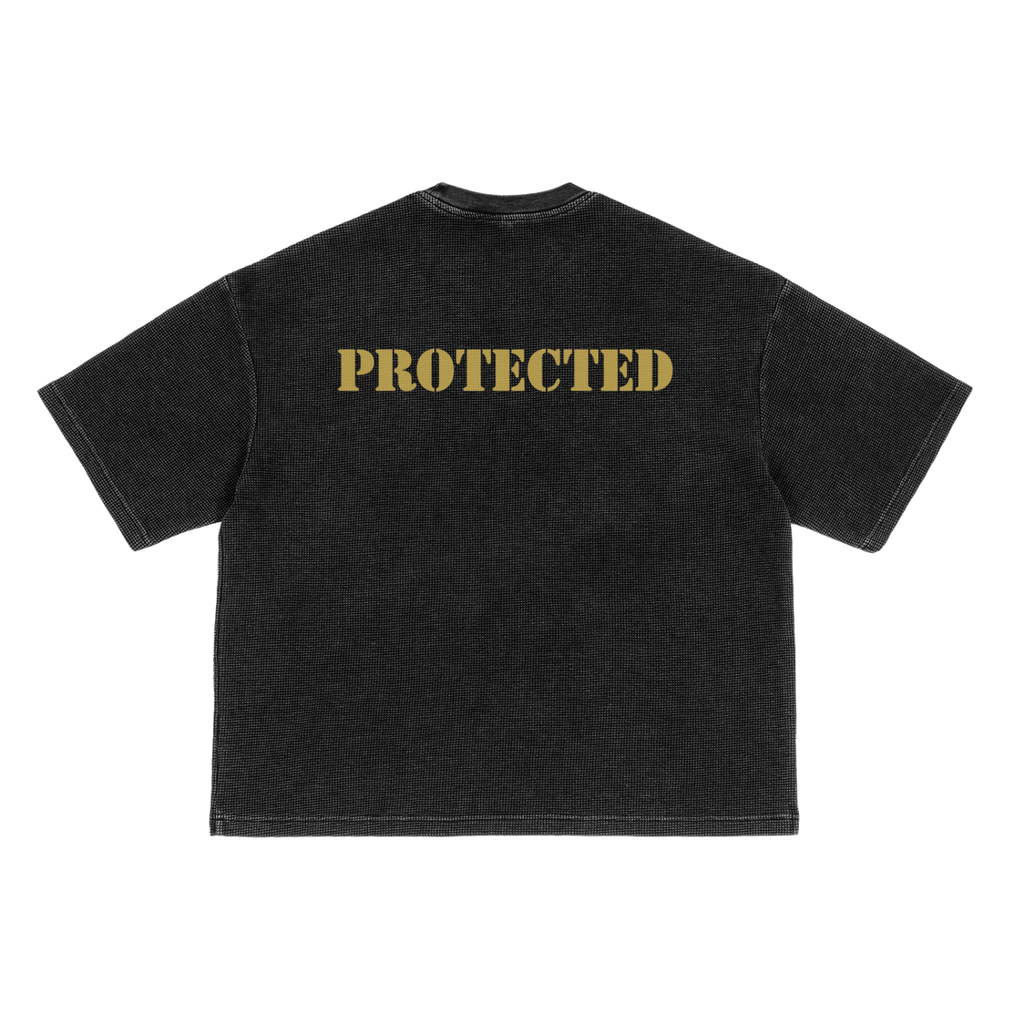 Textured Waffle Washed Boxy T-Shirt