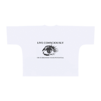 "Live Consciously" Oversized Tee