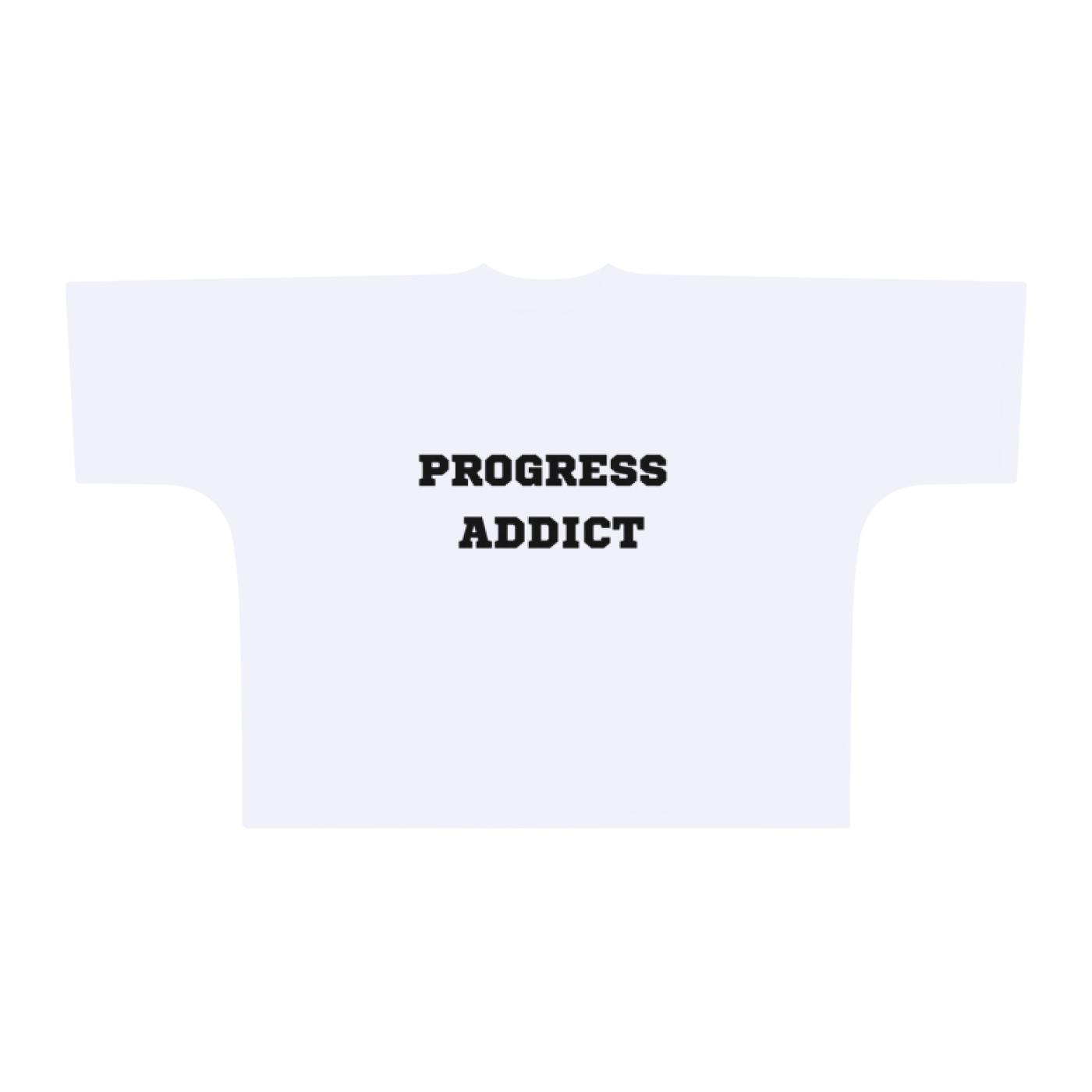 "PROGRESS ADDICT" Oversized Box Tee