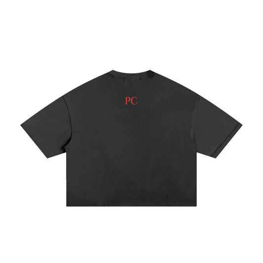 "MANIFEST" Frayed Box Tee