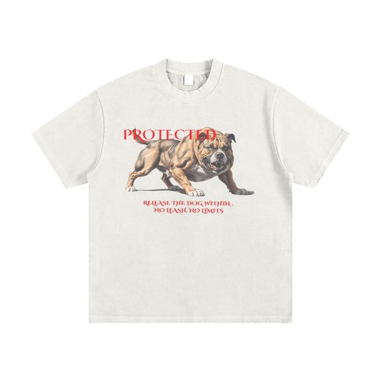 "No Leash No Limits" Heavyweight Vintage Tee