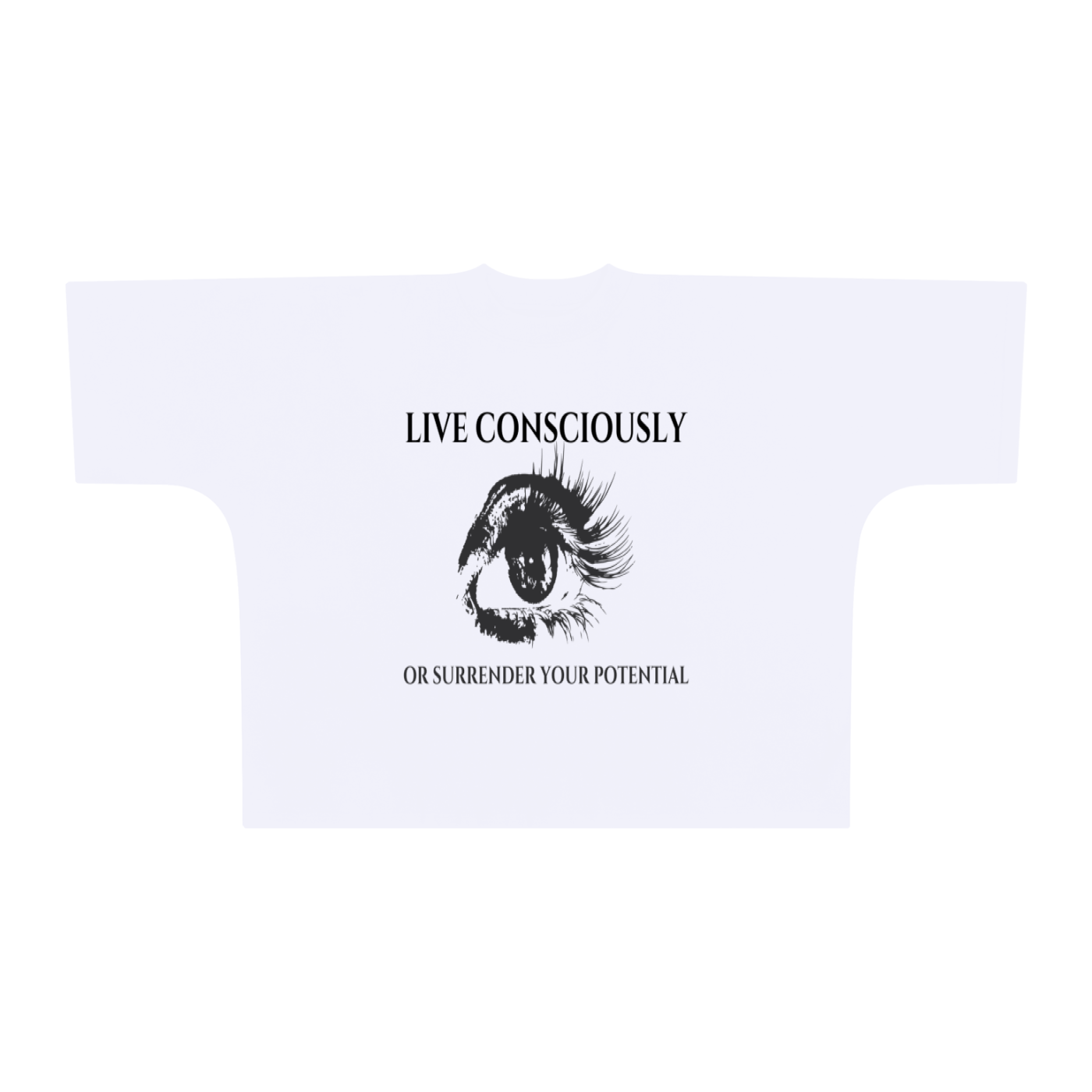 "LIVE CONSCIOUSLY" Oversized Box Tee